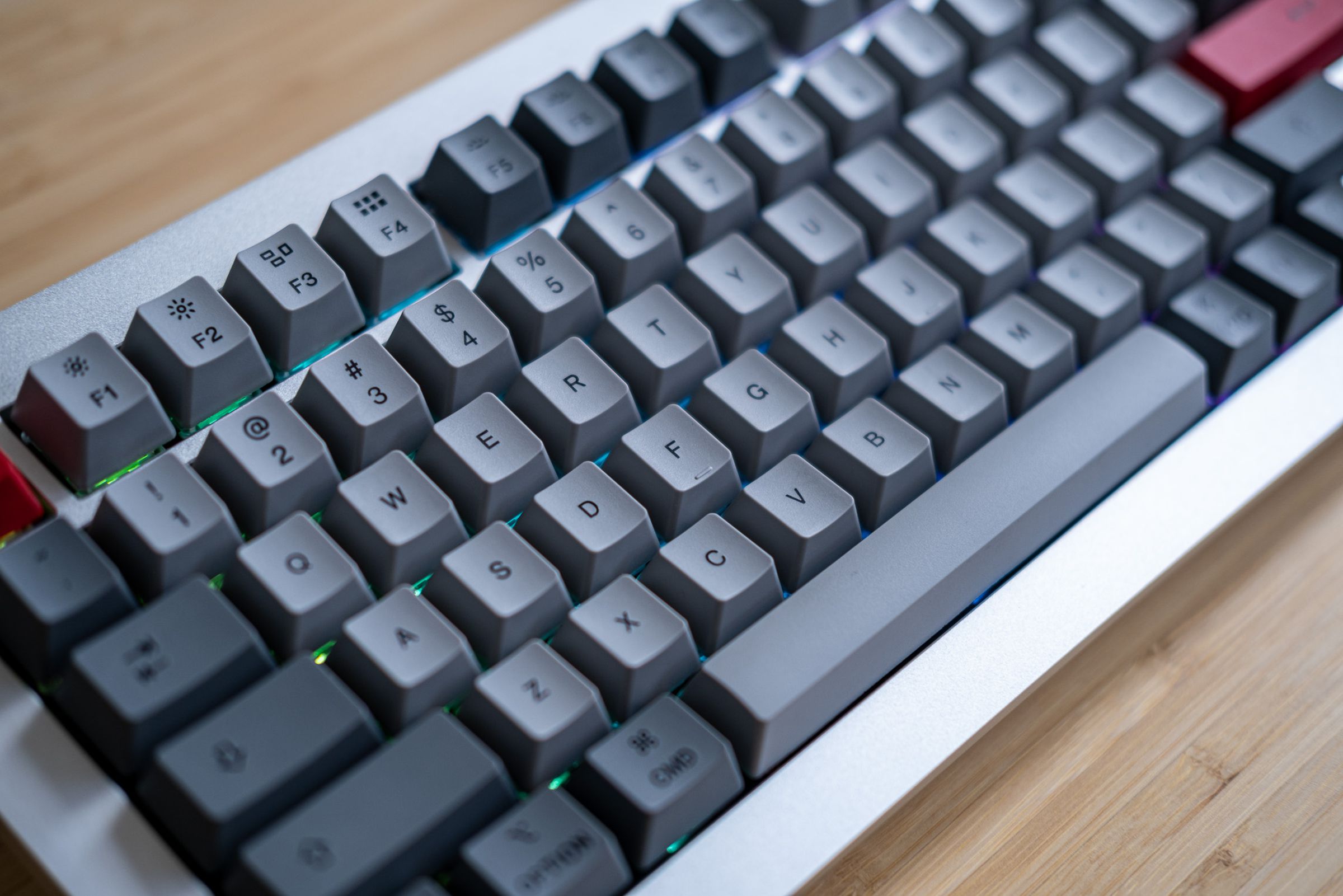 Close up of middle section of keyboard.