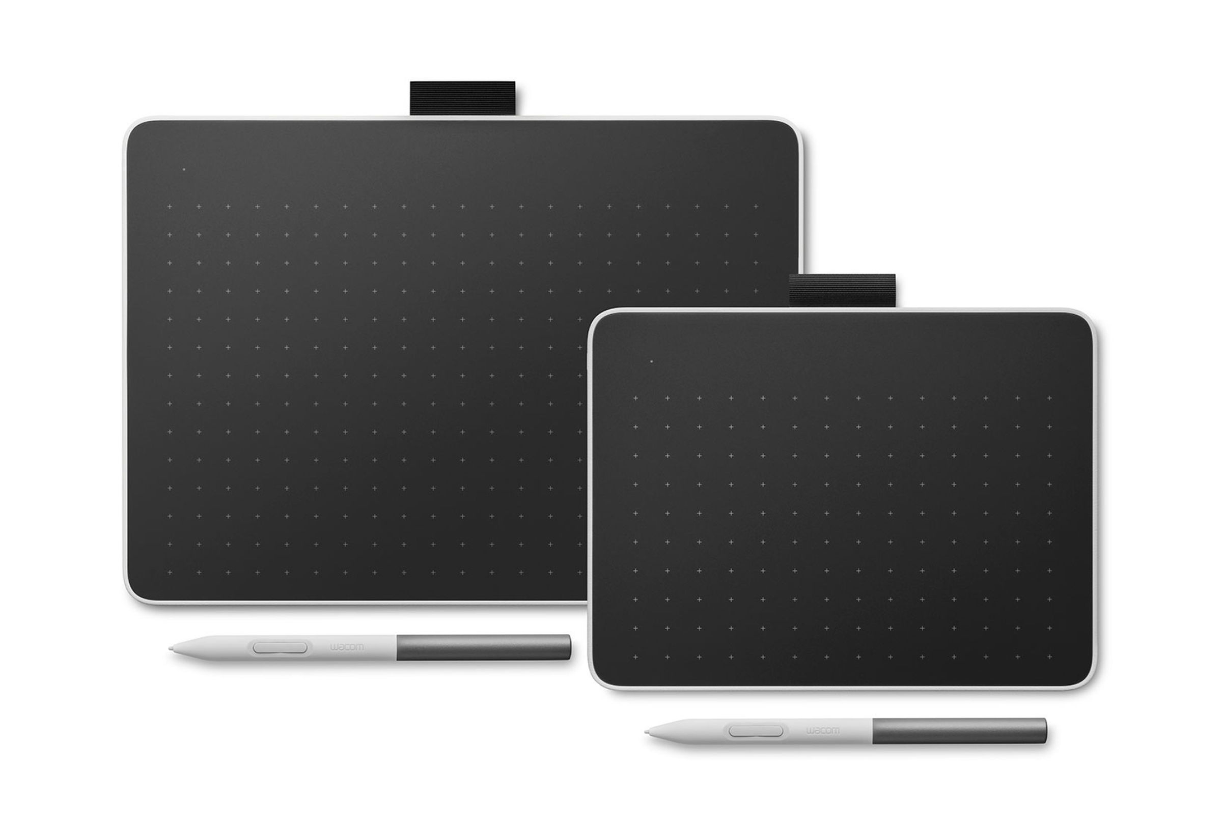 The Wacom One S and Wacom One M drawing tablets against a plain white backdrop.